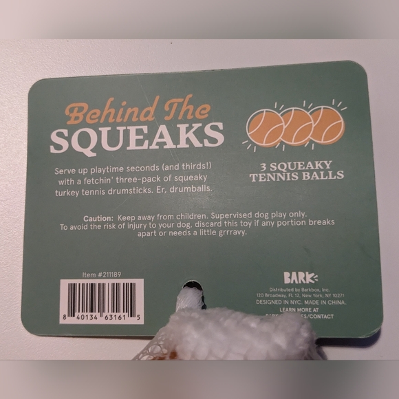 Turkey Begs Bark Tennis Balls - 3 Ball Set - Picture 3 of 5